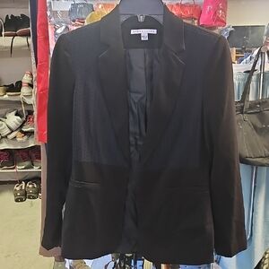 Women's Black Satin-Trim Blazer